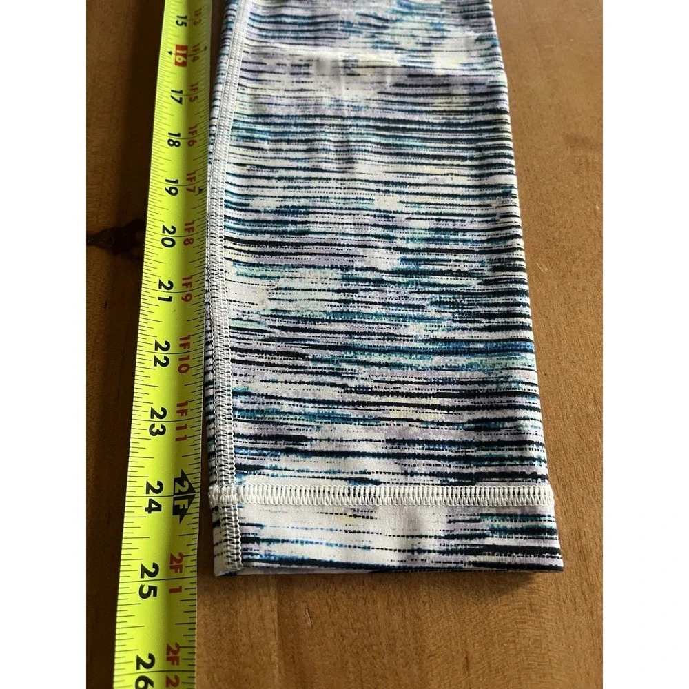 Lululemon Wunder Under Crop Hi-Rise Blurry Belle Size 4 Athletic Leggings Run